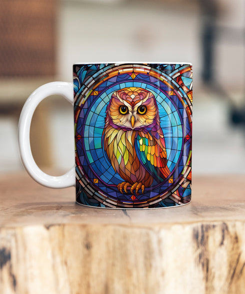 Millie the Little Owl Suncatcher Artwork Ceramic Mug